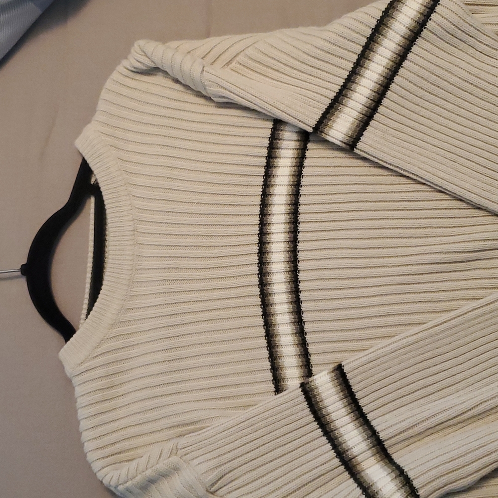 White Out Striped Sweater